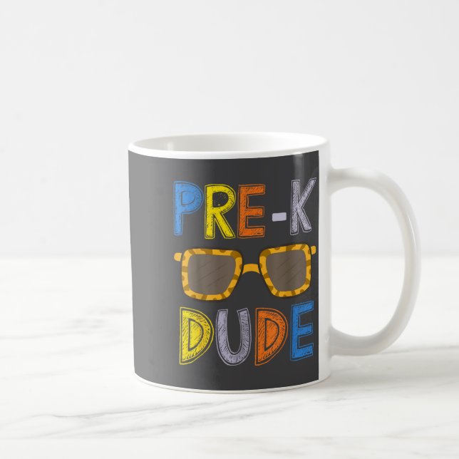 Caneca De Café Pre-k Dude Back To School-first Day Of Preschool G (Direita)