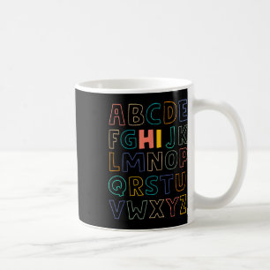 Caneca De Café Pré K Jardim de infância Olá Alfabeto De volta às