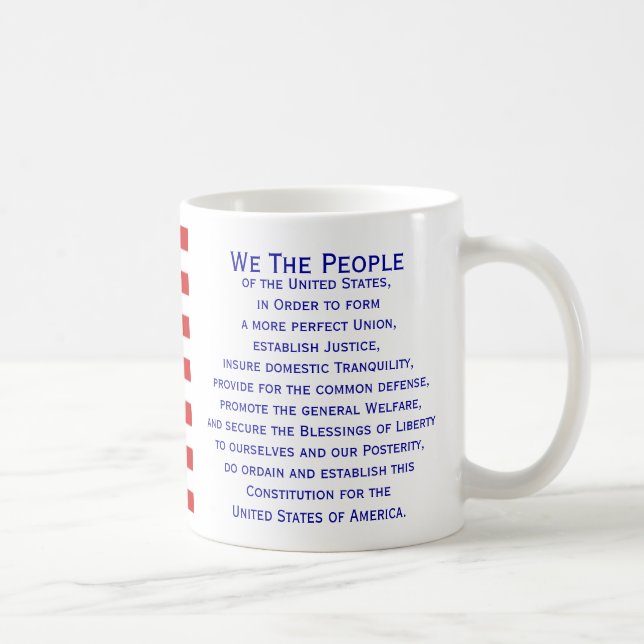 Caneca De Café Preâmbulo da Constituição Flag Mug (Direita)