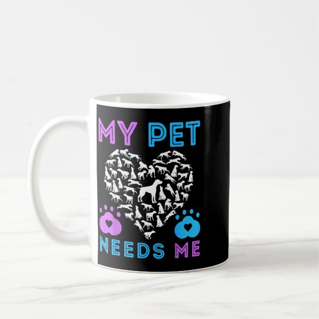 Caneca De Café Precisa de Animais de Apoio Emocional Cachorro Men (Esquerda)