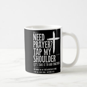 Caneca De Café Precisa Oração Toque no Ombro Versículo Bíblico Cr