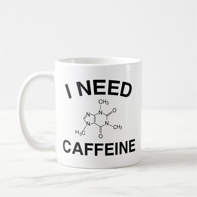 Caneca De Café Preciso De Cafeine Coffee Mug (Esquerda)