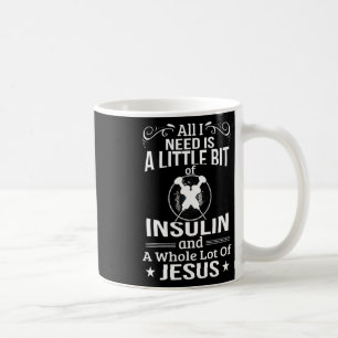 Caneca De Café Preciso De Insulina E Jesus Diabético Tipo 1 Diabé