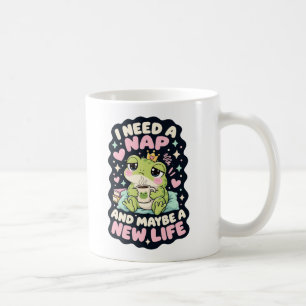 Caneca De Café Preciso de um cochilo e talvez de um novo humor de
