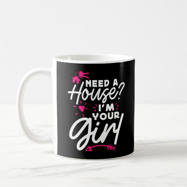 Caneca De Café Preciso de uma casa, sou a sua garota. (Esquerda)