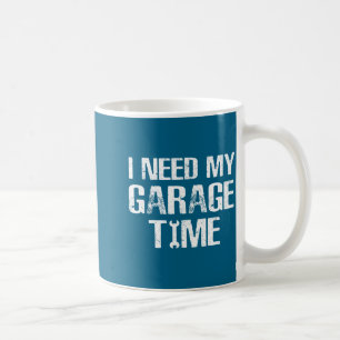 Caneca De Café Preciso do Meu Tempo na Garagem Humor Divertido de