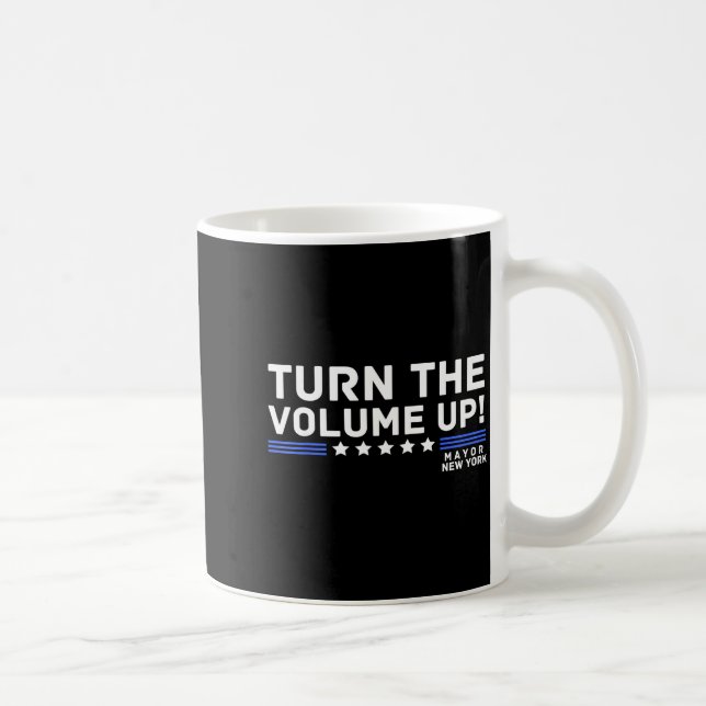 Caneca De Café Prefeito Zohran Mamdani Nova York Aumente o Volume (Direita)