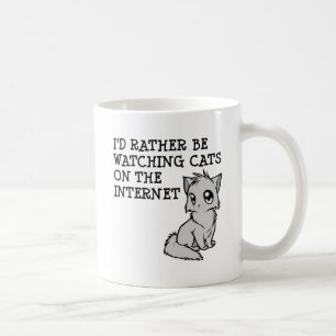 Caneca De Café Preferencialmente Assiste Gatos Engraçados