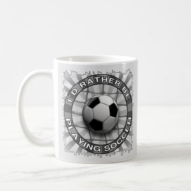 Caneca De Café Preferencialmente Joga Futebol (Esquerda)