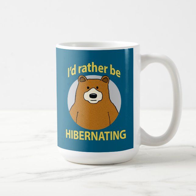 Caneca De Café Preferencialmentes de Urso Bonito e Engraçado estã (Direita)
