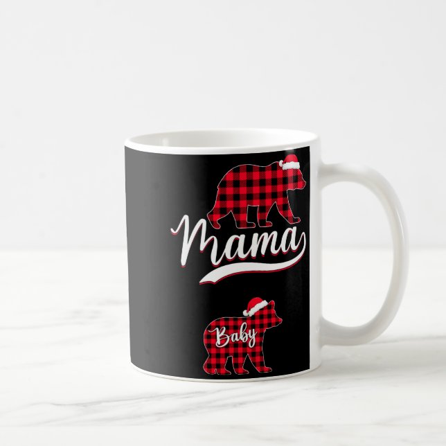 Caneca De Café Pregnant Women Mom Mama Bear Pregnancy Christmas P (Direita)