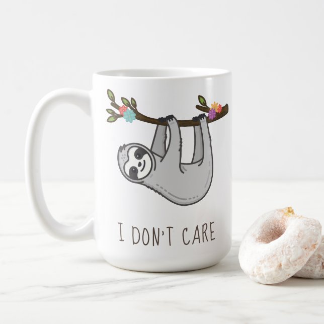 Caneca De Café Preguiça (Com Donut)