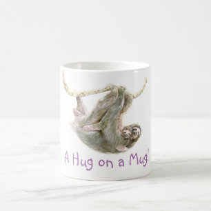 Caneca De Café Preguiça, bebê com mãe "um abraço em uma canec