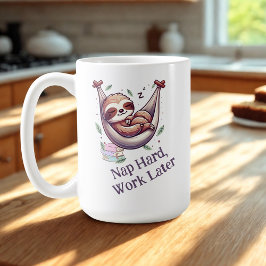 Caneca De Café Preguiça Dura Soneca