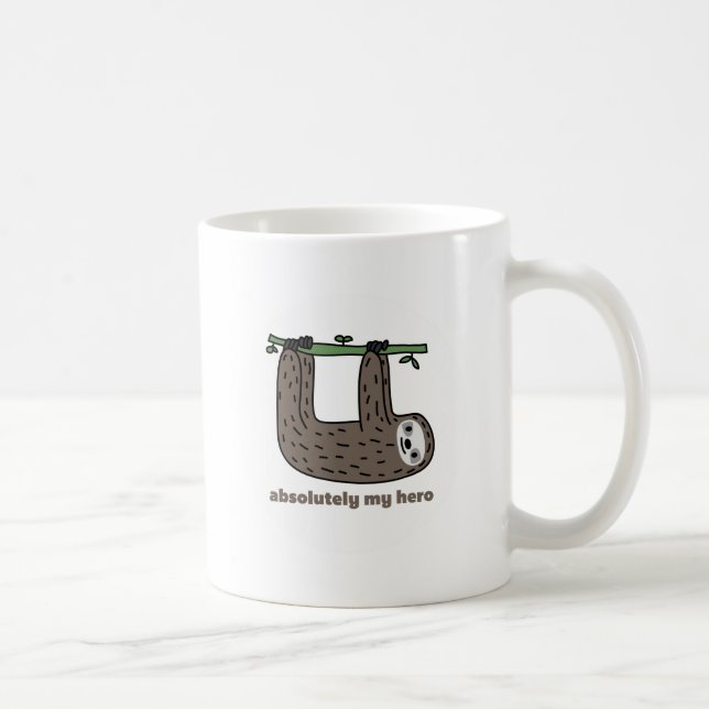 Caneca De Café Preguiça o herói (Direita)