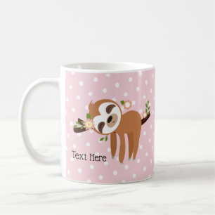 Caneca De Café preguiça, preguiça aguda, ilustração animal