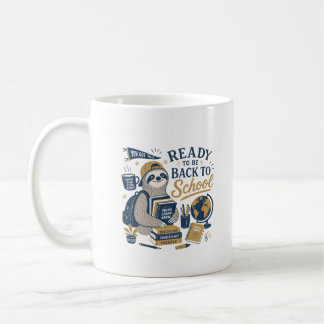 Caneca De Café Preguiça Retro de Volta às Aulas