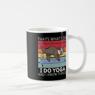Caneca De Café Preguiça Retro É O Que Eu Faço Eu Faço Yoga E Eu S