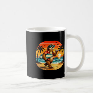 Caneca De Café Preguiça surfista havaí onda surf praia