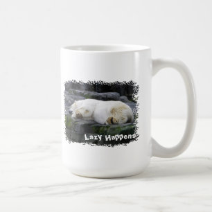 Caneca De Café Preguiçoso Acontece Urso Polar