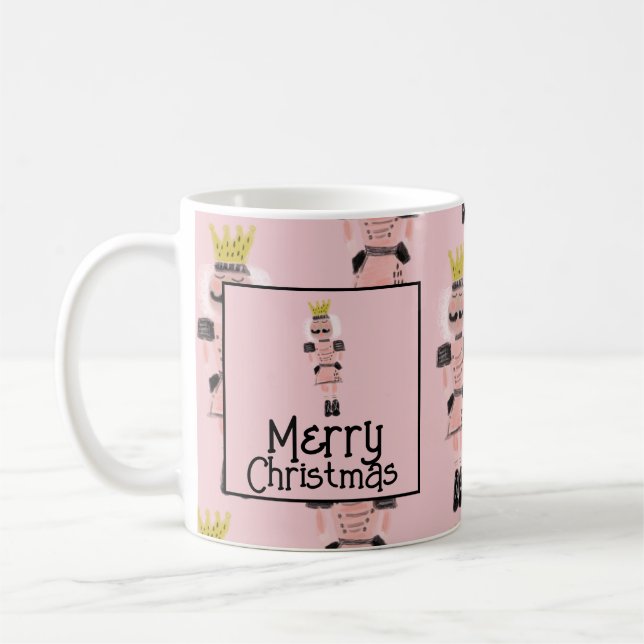 Caneca De Café Preguiçoso de Natal - Portalhão de Soldados Rosa-R (Esquerda)
