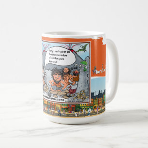 Caneca De Café Prehistóricos brincalhões   Clássico Humor Satíric