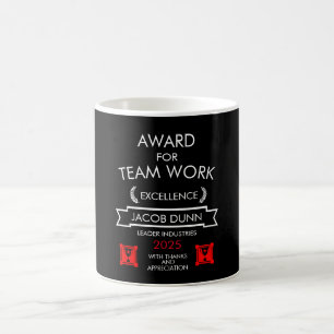 Caneca De Café Prêmio de Trabalho da Equipe do Funcionarios Corpo
