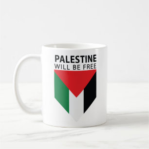 Caneca De Café Prende-se com a Palestina, a Bandeira e a oliveira