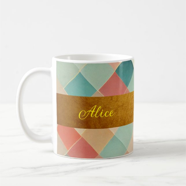 Caneca De Café prénom personnalisé, cadeau élégant d'inspiration (Esquerda)