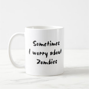 Caneca De Café preocupação de zumbi