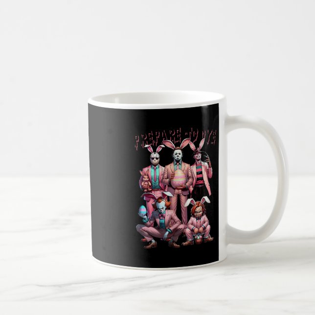 Caneca De Café Prepare-Se Para Groovy Dye Engraçado Páscoa Coelhi (Direita)