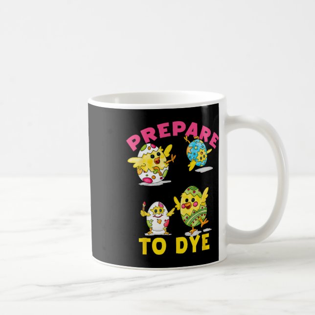 Caneca De Café Prepare-se Para Morrer Frango de Páscoa Engraçado  (Direita)