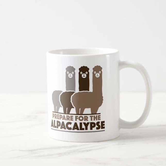 Caneca De Café Prepare-Se Para O Alpacalipse (Direita)