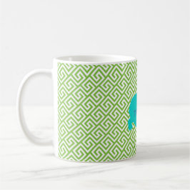 Caneca De Café Preppy Alligator Grego - Principais Iniciais Coleg