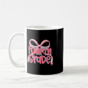 Caneca De Café Preppy Ck Para Escola 4ª Série Rosa Coquette Laço