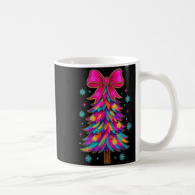 Caneca De Café Preppy Coquette Tree Christmas Crew 2025 Family Ma (Direita)