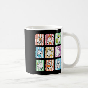 Caneca De Café Preppy Ghost Leading Books Professora Halloween Li