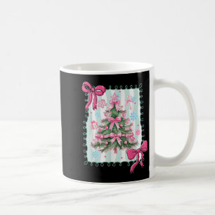 Caneca De Café Preppy Retro Christmas Tree Merry Xmas Pajamas Gir