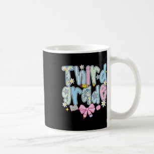 Caneca De Café Préppy Volta às Aulas Rosa Coquette Floral Fofo Th