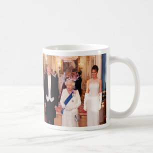 Caneca De Café Pres & 1rua Lady Trump Com Rainha Elizabeth II