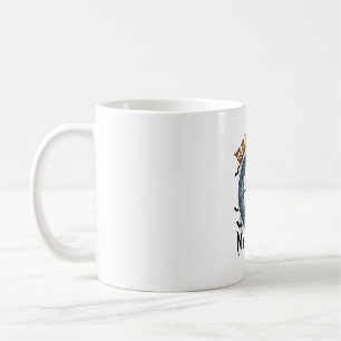 Caneca De Café Presas Crescentes Gato Preto Lua Crescente Morcego