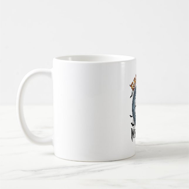 Caneca De Café Presas Crescentes Gato Preto Lua Crescente Morcego (Esquerda)