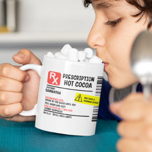 Caneca De Café Prescrição de Cacau Personalizado Engraçado Person