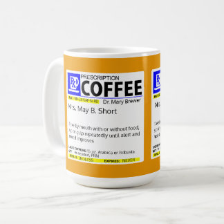 CANECA DE CAFÉ PRESCRIÇÃO INTEIRAMENTE CUSTOMIZÁVEL DO CAFÉ