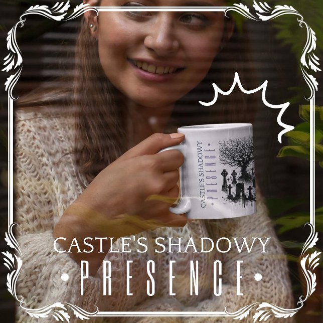 Caneca De Café Presença de Shadowy do Castelo (Castle's Shadowy Presence cover from The Beekeeper Store)