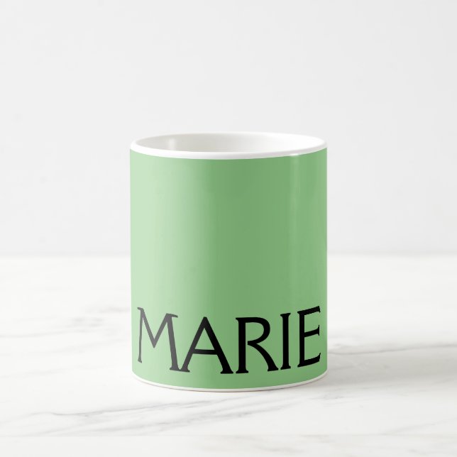 CANECA DE CAFÉ PRESENÇA DE TEXTO SIMPLES MÍNIMO VERDE ADICIONE O  (Centro)