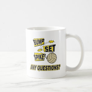 Caneca De Café Presente ajustado do voleibol do ponto da colisão