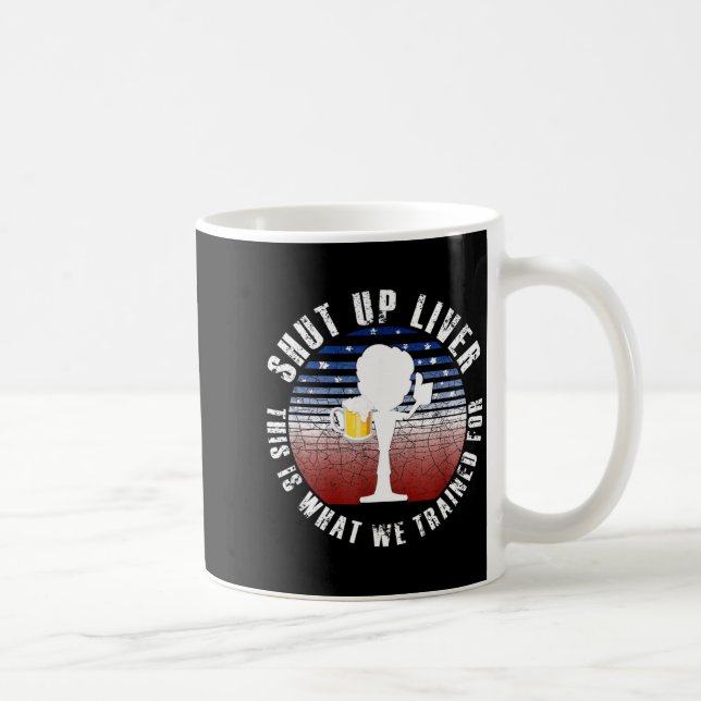Caneca De Café Presente Americano Dia Engraçado Equipe de Bebedor (Direita)