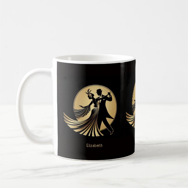 Caneca De Café Presente Art Deco Gatsby Roaring 20s Proibição Nom (Esquerda)