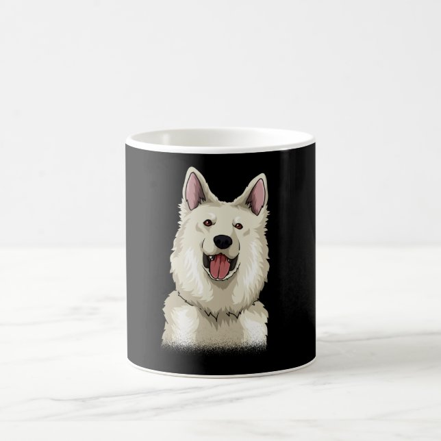 Caneca De Café Presente branco suíço de pastor (Centro)
